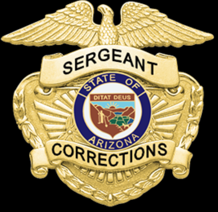ARIZONA DEPARTMENT OF CORRECTIONS, AZ DOC CAMPAIGN HAT BADGE.